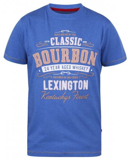 D555 Macmillan Bourbon Whiskey Crew Neck T-Shirt Blue - Μακό μπλουζάκια - Aνδρικά μπλουζεσ μεγάλα μεγέθη