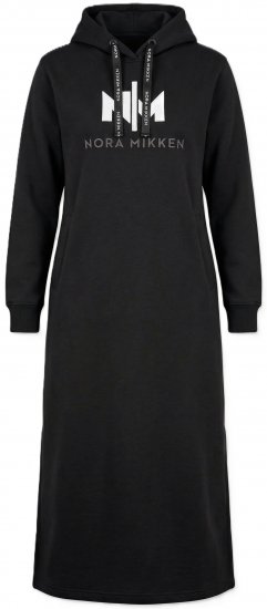 Nora Mikken MARI Maxi Hoodie Dress Black - Φούτερ/Φούτερ με κουκούλα - 