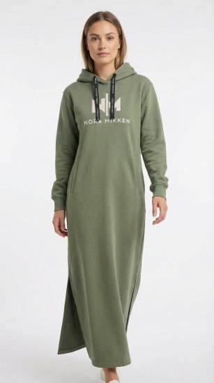Nora Mikken MARI Maxi Hoodie Dress Green - Φούτερ/Φούτερ με κουκούλα - 
