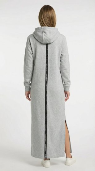 Nora Mikken MARI Maxi Hoodie Dress Grey - Φούτερ/Φούτερ με κουκούλα - 