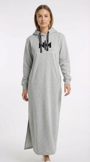 Nora Mikken MARI Maxi Hoodie Dress Grey - Φούτερ/Φούτερ με κουκούλα - 