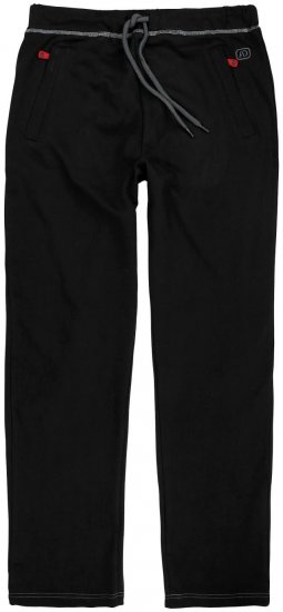 Adamo Markus Sweatpants with draw-cord Black - Αθλητικές φόρμες/σορτσάκια - Αθλητικές Φόρμες ανδρικεσ μεγάλα μεγέθη