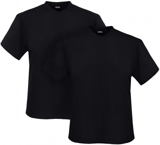 Adamo Marlon Comfort fit 2-pack T-shirt Black - Μακό μπλουζάκια - Aνδρικά μπλουζεσ μεγάλα μεγέθη