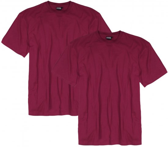 Adamo Marlon Comfort fit 2-pack T-shirt Blackberry - Μακό μπλουζάκια - Aνδρικά μπλουζεσ μεγάλα μεγέθη