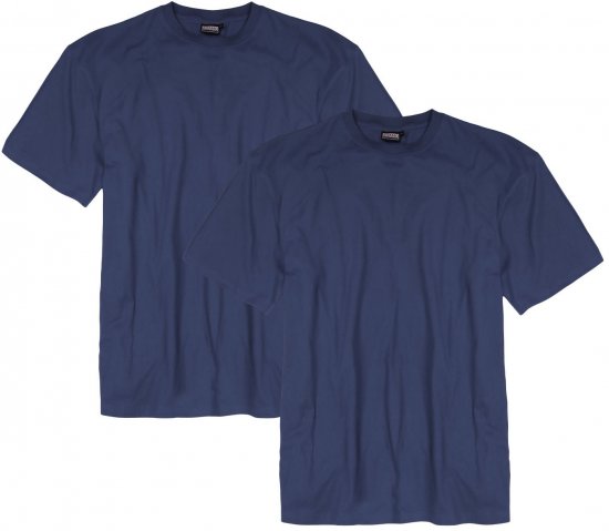 Adamo Marlon Comfort fit 2-pack T-shirt Denim Blue - Μακό μπλουζάκια - Aνδρικά μπλουζεσ μεγάλα μεγέθη