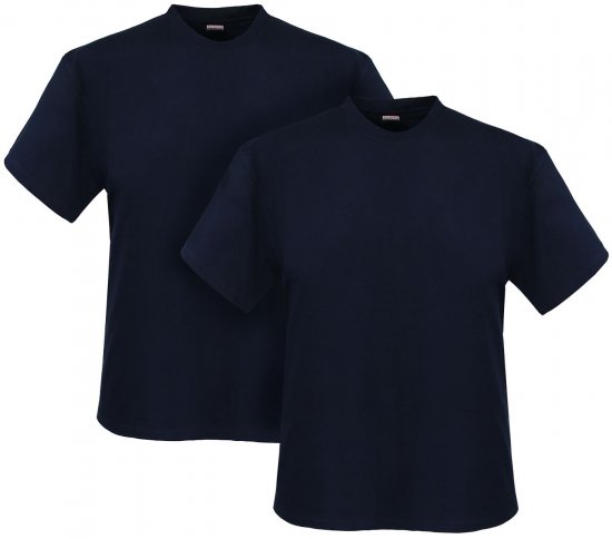 Adamo Marlon Comfort fit 2-pack T-shirt Navy - Μακό μπλουζάκια - Aνδρικά μπλουζεσ μεγάλα μεγέθη