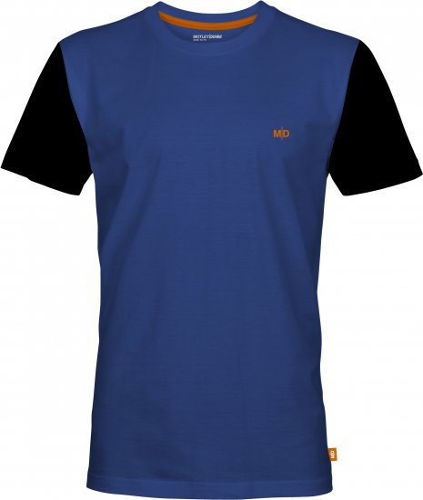 Motley Denim Granada Black Short Sleeved T-Shirt Royal Blue - Μακό μπλουζάκια - Aνδρικά μπλουζεσ μεγάλα μεγέθη