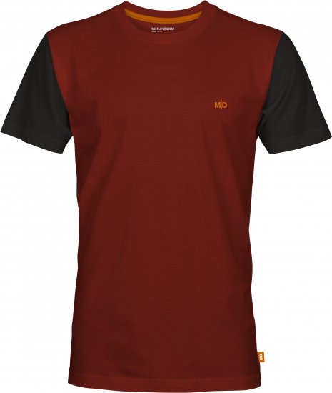 Motley Denim Granada Black Short Sleeved T-Shirt Red - Μακό μπλουζάκια - Aνδρικά μπλουζεσ μεγάλα μεγέθη