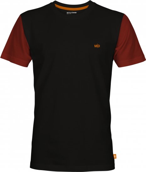 Motley Denim Vigo Colored Short Sleeve T-Shirt Black/Red - Μακό μπλουζάκια - Aνδρικά μπλουζεσ μεγάλα μεγέθη