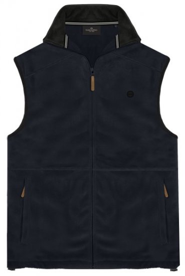Double Outfitters MFT-7089 Sleeveless Fleece Vest Navy - Μπουφάν - Aνδρικά μπουφαν μεγάλα μεγέθη