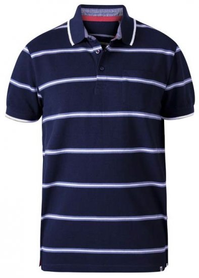 D555 Montego Twin Stripe Pique Polo - Πόλο μπλουζάκια - Aνδρικά μπλουζακια πολο μεγάλα μεγέθη