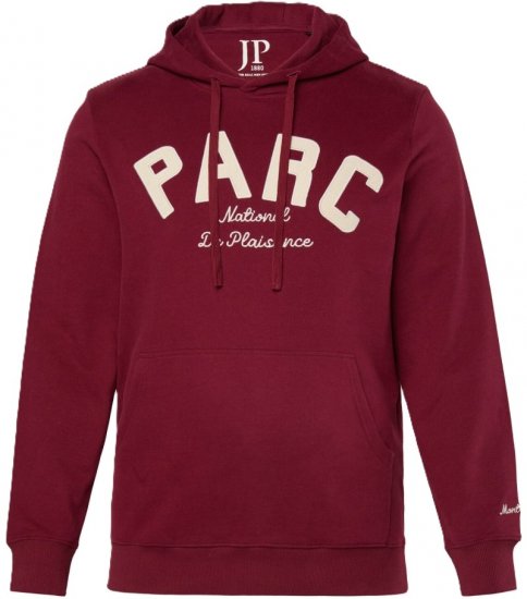 JP1880 Hoodie with Embroidery Aubergine Tall - ΑΝΔΡΙΚΑ ΡΟΥΧΑ MT-6XLT - Μεγέθη TALL