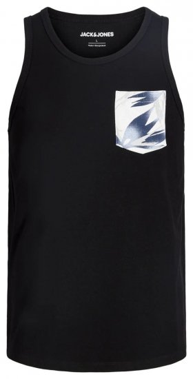 Jack & Jones Honolulu Pocket Tanktop Black - Μακό μπλουζάκια - Aνδρικά μπλουζεσ μεγάλα μεγέθη