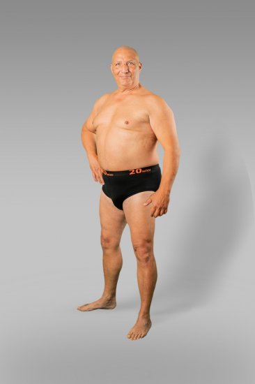 20 Nodi Stretch Cotton Briefs with Medium Side Cut Black - Εσώρουχα/Μαγιό - Aνδρικά Εσώρουχα μεγάλα μεγέθη