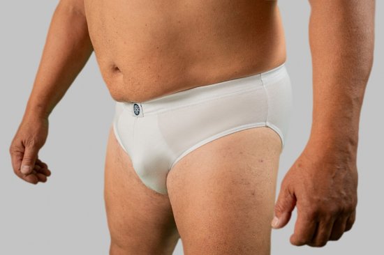 20 Nodi Stretch Cotton Briefs with Internal Elastic Band and Low Rise White - Εσώρουχα/Μαγιό - Aνδρικά Εσώρουχα μεγάλα μεγέθη