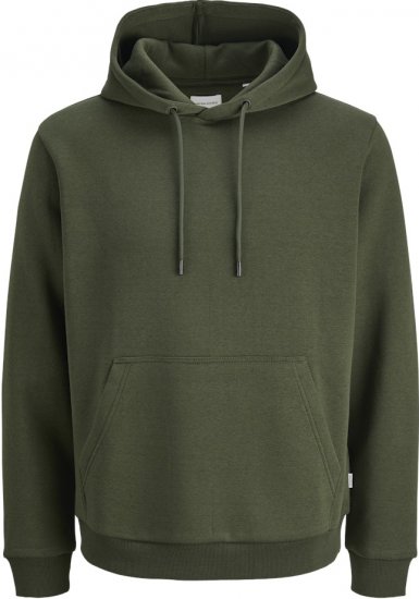Jack & Jones Bradley Hoodie Dark Green - φούτερ/Φούτερ με κουκούλα - φούτερ/Φούτερ με κουκούλα ανδρικά μεγάλα μεγέθη 