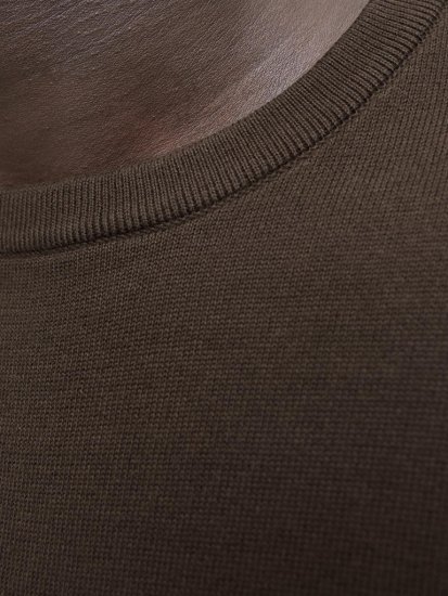 Jack & Jones BASIC Knitted Sweater Brown - φούτερ/Φούτερ με κουκούλα - φούτερ/Φούτερ με κουκούλα ανδρικά μεγάλα μεγέθη 