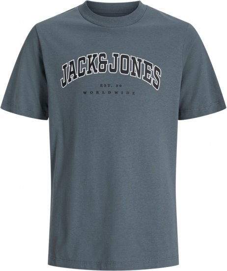 Jack & Jones Caleb Varsity T-Shirt Grey - Μακό μπλουζάκια - Aνδρικά μπλουζεσ μεγάλα μεγέθη