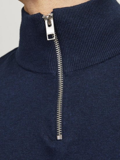 Jack & Jones Emil Knitted Pullover Blue - φούτερ/Φούτερ με κουκούλα - φούτερ/Φούτερ με κουκούλα ανδρικά μεγάλα μεγέθη 