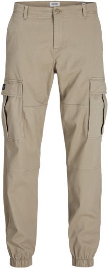 Jack & Jones Jonnie Cuffed Cargo Pants Beige - Τζιν και παντελόνια - Aνδρικα τζιν παντελόνια μεγάλα μεγέθη
