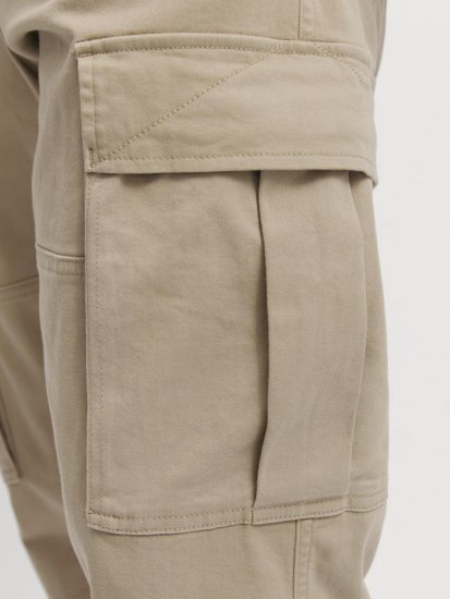 Jack & Jones Jonnie Cuffed Cargo Pants Beige - Τζιν και παντελόνια - Aνδρικα τζιν παντελόνια μεγάλα μεγέθη