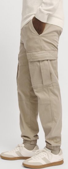 Jack & Jones Jonnie Cuffed Cargo Pants Beige - Τζιν και παντελόνια - Aνδρικα τζιν παντελόνια μεγάλα μεγέθη