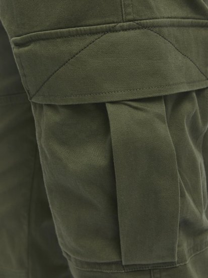 Jack & Jones Jonnie Cuffed Cargo Pants Green - Τζιν και παντελόνια - Aνδρικα τζιν παντελόνια μεγάλα μεγέθη