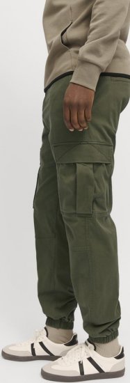 Jack & Jones Jonnie Cuffed Cargo Pants Green - Τζιν και παντελόνια - Aνδρικα τζιν παντελόνια μεγάλα μεγέθη
