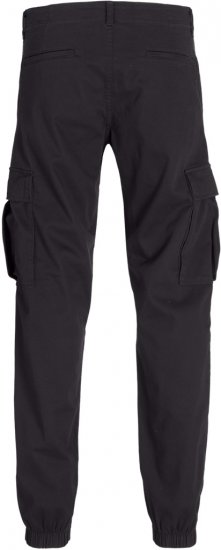 Jack & Jones Jonnie Cuffed Cargo Pants Black - Τζιν και παντελόνια - Aνδρικα τζιν παντελόνια μεγάλα μεγέθη