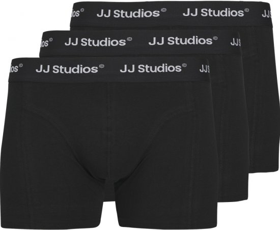 Jack & Jones Soho Solid Trunks 3-Pack Black - Εσώρουχα/Μαγιό - Aνδρικά Εσώρουχα μεγάλα μεγέθη
