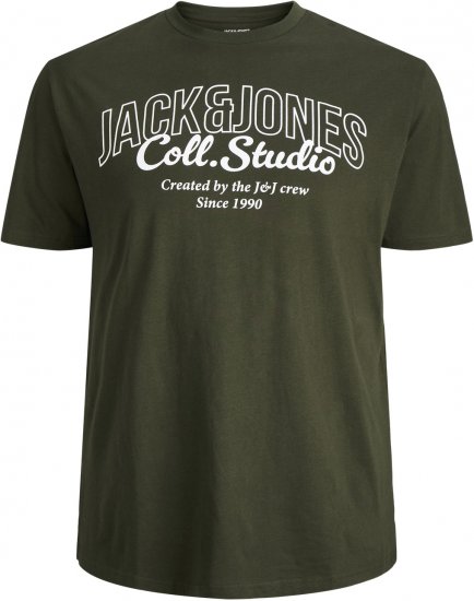 Jack & Jones Makoto T-shirt Green - Μακό μπλουζάκια - Aνδρικά μπλουζεσ μεγάλα μεγέθη