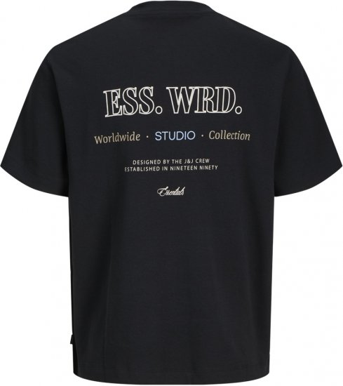 Jack & Jones Urban Edge Studio T-shirt Black - Μακό μπλουζάκια - Aνδρικά μπλουζεσ μεγάλα μεγέθη