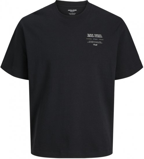 Jack & Jones Urban Edge Studio T-shirt Black - Μακό μπλουζάκια - Aνδρικά μπλουζεσ μεγάλα μεγέθη