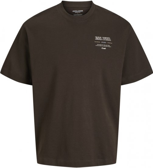 Jack & Jones Urban Edge Studio T-shirt Brown - Μακό μπλουζάκια - Aνδρικά μπλουζεσ μεγάλα μεγέθη