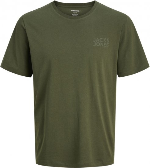 Jack & Jones CORP Logo T-Shirt Green - Μακό μπλουζάκια - Aνδρικά μπλουζεσ μεγάλα μεγέθη