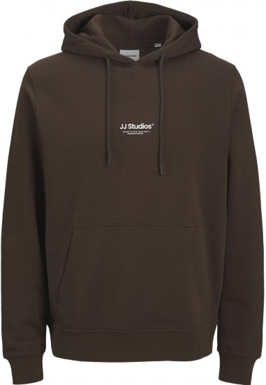 Jack & Jones Soho Hoodie Brown - φούτερ/Φούτερ με κουκούλα - φούτερ/Φούτερ με κουκούλα ανδρικά μεγάλα μεγέθη 