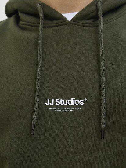 Jack & Jones Soho Hoodie Green - φούτερ/Φούτερ με κουκούλα - φούτερ/Φούτερ με κουκούλα ανδρικά μεγάλα μεγέθη 