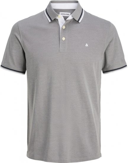 Jack & Jones Paulos Polo Short Sleeve Grey - Πόλο μπλουζάκια - Aνδρικά μπλουζακια πολο μεγάλα μεγέθη