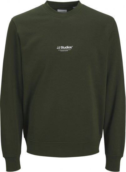 Jack & Jones Soho Sweatshirt Green - φούτερ/Φούτερ με κουκούλα - φούτερ/Φούτερ με κουκούλα ανδρικά μεγάλα μεγέθη 