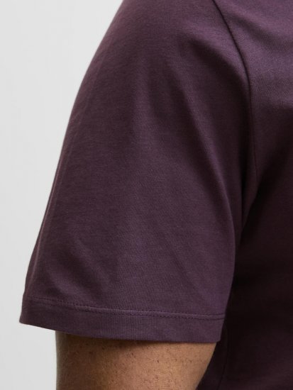 Jack & Jones Logo 2COL T-shirt Purple - Μακό μπλουζάκια - Aνδρικά μπλουζεσ μεγάλα μεγέθη