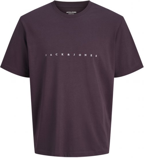 Jack & Jones STAR T-Shirt Purple - Μακό μπλουζάκια - Aνδρικά μπλουζεσ μεγάλα μεγέθη