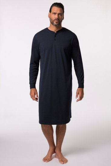 JP1880 Henley Long Sleeved Night Dress Navy - Εσώρουχα/Μαγιό - Aνδρικά Εσώρουχα μεγάλα μεγέθη