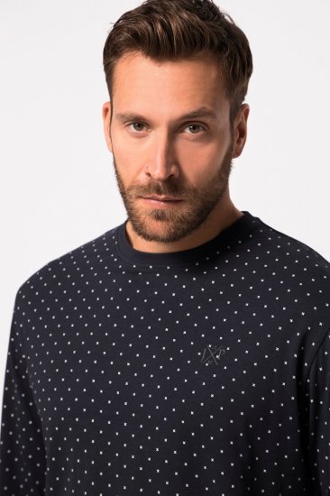 JP1880 Pyjamas Two-piece Long Sleeve and Long Trousers Navy - Εσώρουχα/Μαγιό - Aνδρικά Εσώρουχα μεγάλα μεγέθη