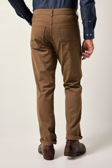 JP1880 Twill Trousers Belly Fit 5-Pocket Brown - Τζιν και παντελόνια - Aνδρικα τζιν παντελόνια μεγάλα μεγέθη