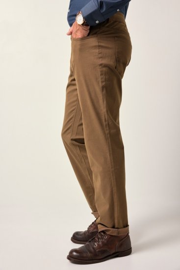 JP1880 Twill Trousers Belly Fit 5-Pocket Brown - Τζιν και παντελόνια - Aνδρικα τζιν παντελόνια μεγάλα μεγέθη