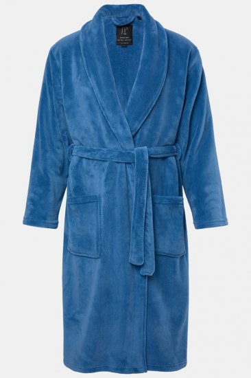 JP1880 Bathrobe with Spacious Pockets Denim Blue - Εσώρουχα/Μαγιό - Aνδρικά Εσώρουχα μεγάλα μεγέθη