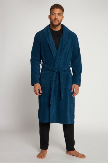 JP1880 Bathrobe Terry Navy - Μπουρνούζια/Πετσέτες - Ανδρικά μπουρνούζια μεγάλα μεγέθη