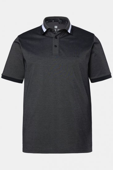 JAY-PI Quickdry Two-Tone Golf Poloshirt Black - Πόλο μπλουζάκια - Aνδρικά μπλουζακια πολο μεγάλα μεγέθη