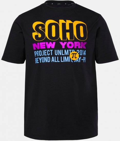 JAY-PI FLEXNAMIC® Soho T-shirt Black - Μακό μπλουζάκια - Aνδρικά μπλουζεσ μεγάλα μεγέθη
