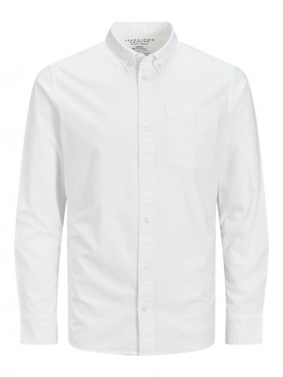 Jack & Jones Brook Oxford Shirt Long Sleeve White - Πουκάμισα - Aνδρικά πουκαμισα μεγαλα μεγάλα μεγέθη